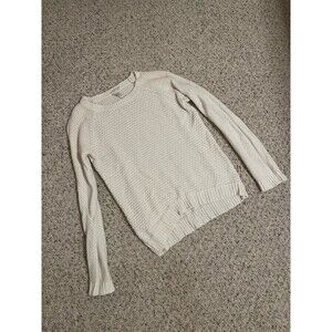 Aeropostale White Knit Chunky Sweater Size M
